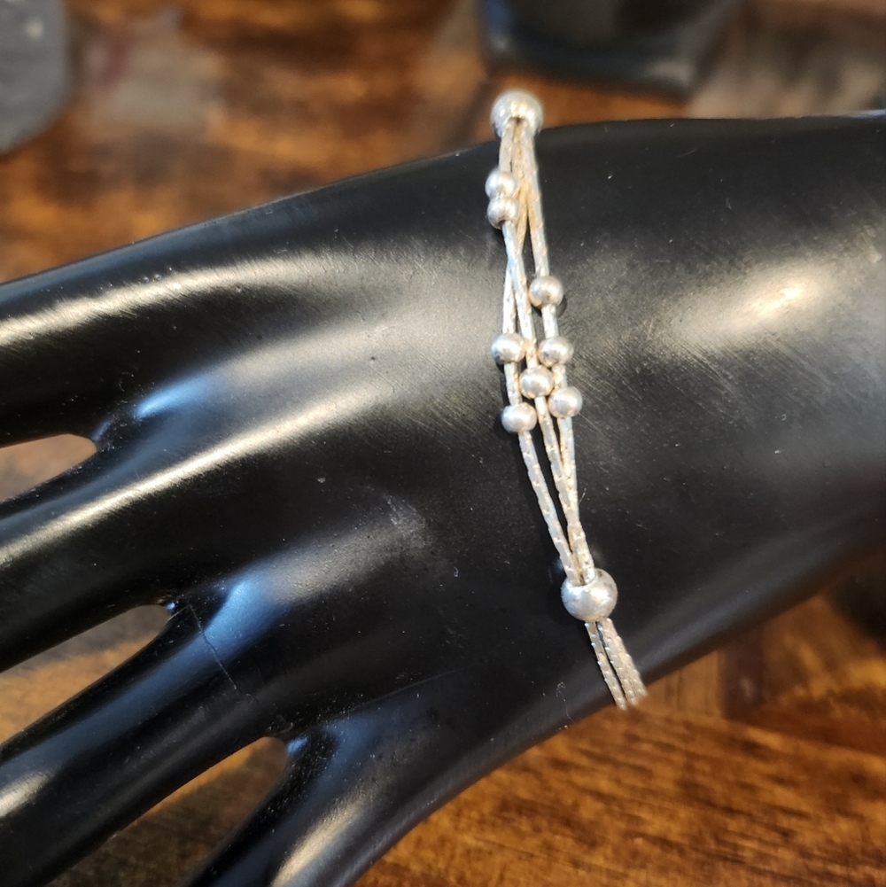 925 sterling silver beaded bracelet
